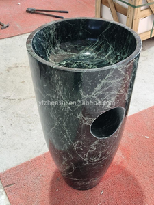 <span class=keywords><strong>Lavabo</strong></span> Rectangular <span class=keywords><strong>de</strong></span> Mármol Verde Personalizado con Pedestal, Resistente al Agua y Fácil <span class=keywords><strong>de</strong></span> Limpiar, para Hoteles Modernos y Villas - Product Image 3