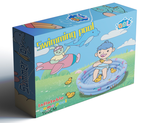 <span class=keywords><strong>Piscine</strong></span> Gonflable Pliable pour Enfants, Bassin de Pataugeoire Extérieur avec Barrière, Bac à Sable Domestique - Baignoire à Glace Gonflable - Product Image 6