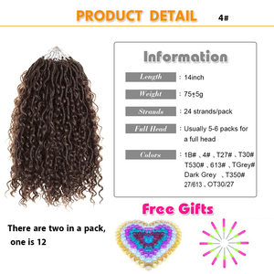 24 Brins 14 pouces River Locs Crochet Cheveux Synthétique Tressage Cheveux Extension Ombre Déesse Locs Crochet Tresses Cheveux - Product Image 3