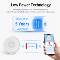 Detektor Asap Cerdas ZigBee Tuya Sensor Alarm Kebakaran Nirkabel Alarm Asap Sistem Keamanan Rumah Pintar Detektor Fotoelektrik OEM