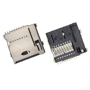 Connecteur de carte à puce de fabricant professionnel, carte Micro SD 9P femelle, connecteur de carte TF, fente TF