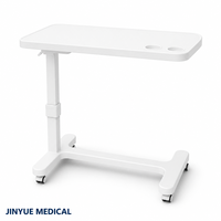Table médicale réglable en hauteur en ABS pour chambre d'hôpital, table à manger mobile, Chine