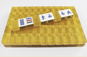 High-end Crystal <b>Mahjong</b>, Top-grade Hand-rubbed <b>Mahjong</b> <b>Set</b>, Gold-plated Acrylic <b>Mahjong</b>, 38/40 Acrylic <b>Mahjong</b> <b>Set</b> - Product Image 6