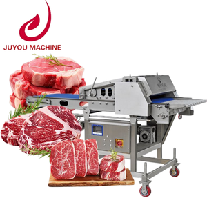 Machine à calandreuse de viande à haute efficacité pour la production continue de steaks, presse à rouleaux automatique pour aplatir la viande (steaks, côtes de porc, poulet) - Product Image 1