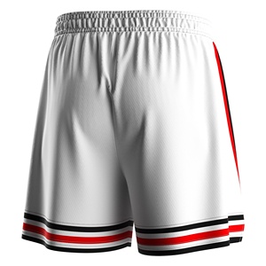 Shorts de sport en maille respirante pour hommes, vêtements d'entraînement légers avec design à fente en V pour le basketball, la salle de sport et la course à pied - Product Image 4