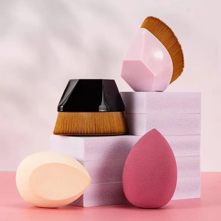Microfibra Para Rosto Pó Maquiagem Esponja Novos Estilos Fundação Maquiagem Brush Suit Maquiagem Beleza Esponja Liquidificador Ovo