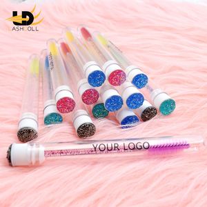 Brosse de nettoyage de cils en nylon à marque privée avec étui tube applicateur, étuis pour brosses à mascara et applicateurs de cils, brosse nettoyante pour cils - Product Image 5