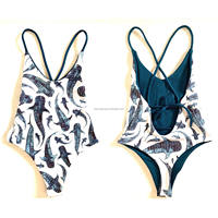 Maillot de bain une pièce sans bretelles pour femme, haute qualité, à rayures et imprimé feuilles tropicales, style hawaïen, sans couture