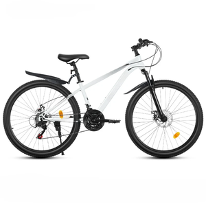 Горный велосипед 21-скоростной с дисковыми тормозами, 24/26 дюймов, из углеродистой стали, с комфортным седлом, обычными педалями, для активного отдыха, студенческий велосипед - Product Image 4