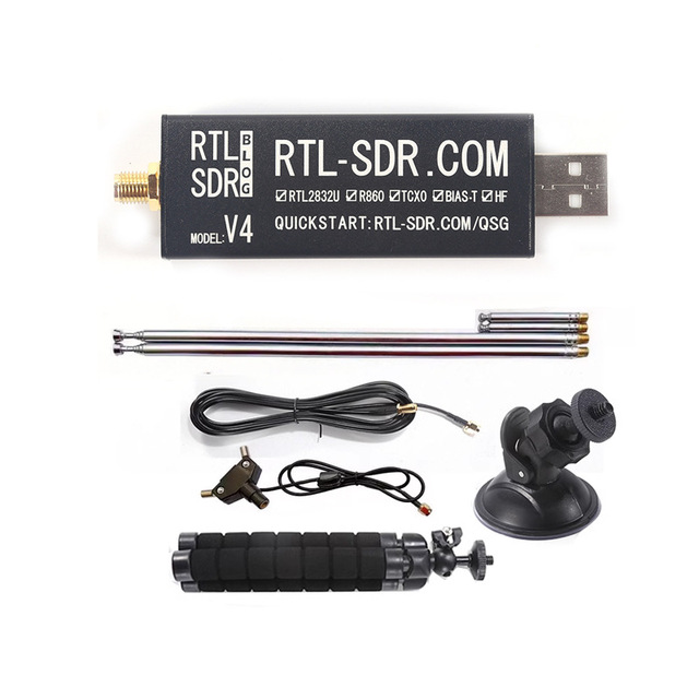 RTL-SDR Blog V4 R828D RTL2832U 1PPM Digital Display Software Defined Radio Receiver SDR with 5V DC Power