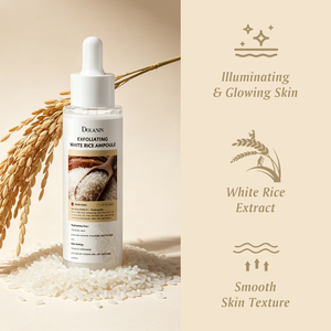 Ampoule exfoliante au riz blanc 60 ml en gros pour le contrôle du sébum et l'éclaircissement avec sérum visage au niacinamide et ferment <span class=keywords><strong>de</strong></span> riz - Product Image 3