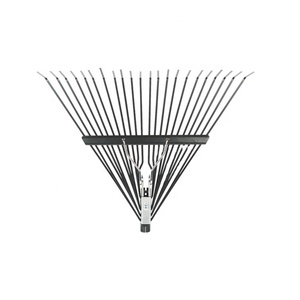 Râteau à gazon en acier inoxydable à 24 dents, outil de jardinage pour feuilles et herbe - Product Image 1