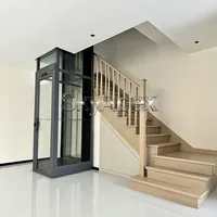 Produits personnalisés certifiés CE, ascenseur domestique de 300 kg, 2 à 4 étages, ascenseur moderne en PVC pour maison, résidence, centre commercial