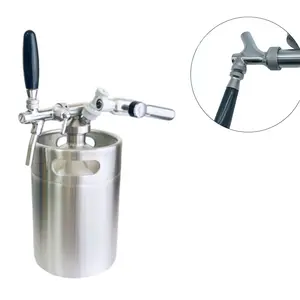 High Quality Storage Custom Size Empty Beer Barrel SUS304 Stainless Steel D Type Beer Keg Kit