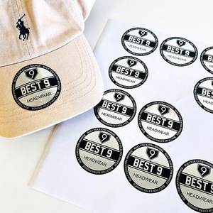 yapış geri şapka Sticker kaliteli yuvarlak özel şapka etiket çıkartmaları gümüş Pet özelleştirilmiş yapıştırıcı Sticker - Product Image 2
