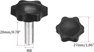 Ster Handknop Draai Schroef M 8X20Mm Draad Klem Knop Duim Schroef Voor Machines