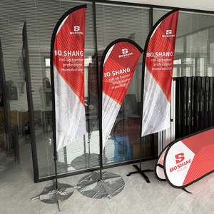 Cờ quảng cáo bãi biển tùy chỉnh, chất liệu polyester, thiết kế mới, in ấn cá nhân hóa, dùng cho quảng cáo ngoài trời, kèm giá đỡ <span class=keywords><strong>banner</strong></span> tùy chỉnh - Product Image 1