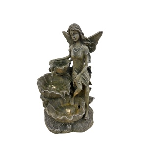 Décoration <span class=keywords><strong>de</strong></span> jardin Belle fontaine à eau <span class=keywords><strong>de</strong></span> style féerique alimentée par panneau solaire - Product Image 3