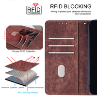 Étui portefeuille de créateur pour téléphone à clapet avec emplacements RFID brevetés et béquille pour Tecno Camon 50 40 30 Pro Spark 50 40 Pop 20 10