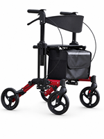 Rollator Ketinggian Kursi Dapat Disesuaikan, Rem Tangan Pengunci, Ringan, Aluminium, Kapasitas 136kg untuk Perlengkapan Terapi Penyandang Disabilitas