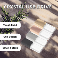 Penjualan terlaris 1GB kunci USB hadiah bisnis populer kristal Flash Drive USB 8GB 16GB 32GB USB 2.0 baru"