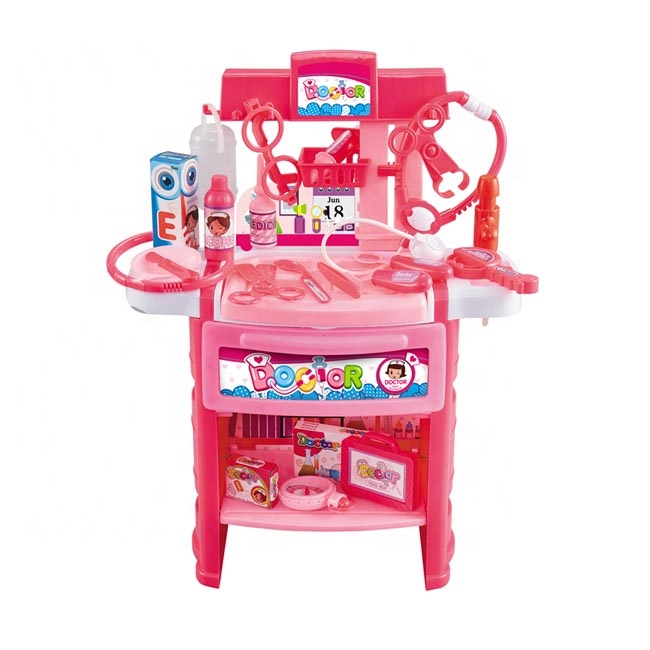 Оптовая продажа, двухуровневый пластиковый докторский Набор для ролевых игр, игрушечные докторские игрушки, докторский набор для детей