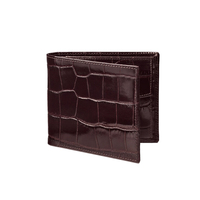 Dompet Kartu Kredit Kulit Buaya Asli, Dompet Lipat Ganda Pria RFID, Pemegang Kartu Kredit Kulit Buaya Asli, Kustom