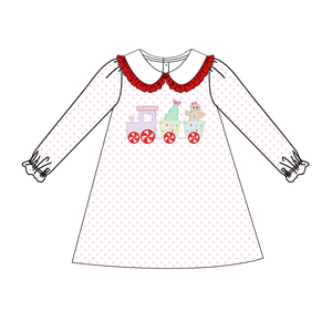 Bonitos conjuntos de ropa de Navidad para niños Otoño Invierno ropa para niños traje de niña pequeña con bordado - Product Image 3