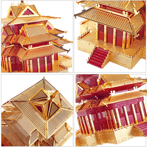 <span class=keywords><strong>Piececool</strong></span> Tour Impériale Chinoise, Puzzle 3D en Métal, Modèle de Bâtiment Ancien Traditionnel, Kit d'Assemblage en Acier Inoxydable, Jouet - Product Image 3