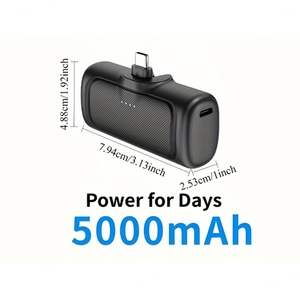 Batería Externa Personalizable de 5000mAh y 22.5W con Carga Tipo-C, Cargador Portátil de Emergencia para Teléfono - Product Image 5