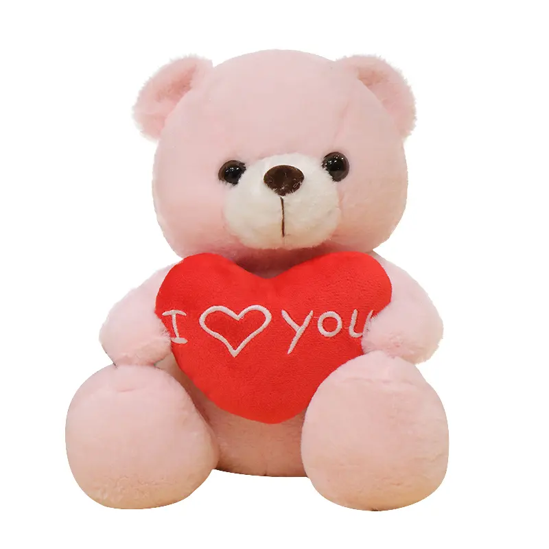 ตุ๊กตาหมีเท็ดดี้แบร์หัวใจสีแดง,ของขวัญวันวาเลนไทน์น่ารักขนาด28ซม. I Love You