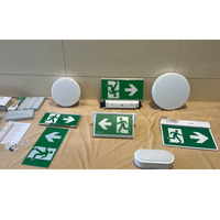 Panneau de sortie de secours LED automatique rechargeable pour couloir, avec batterie de secours, boîte de sécurité incendie, protection IP20