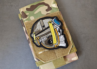 Patchs brodés tactiques pour casque d'extérieur, motif crâne, pour motard, pilote, croix médicale, insigne moral