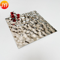Papier peint à pression en acier inoxydable, finition miroir, résiste à l'eau, 304 201 qualité, H4017
