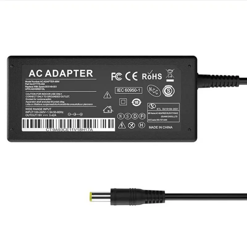 Consegna rapida di buona qualità 19v 3.42a 65W 5.5*1.7mm caricabatterie adattatore di alimentazione per laptop ca desktop universale per notebook acer