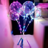 Ballons Bobo en forme de boule pour décoration de mariage, dispositif lumineux, réutilisable, avec bande Led