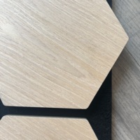 Panneau acoustique hexagonal Vigor Pet, panneau mural perforé en MDF auto-adhésif, panneau acoustique décoratif en bois, décoration intérieure, panneaux muraux