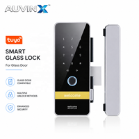 Cerradura Inteligente Auvinx OEM ODM Tuya BT para Puerta Corredera de Vidrio, Cerradura Inteligente con Contraseña para Oficina, para Marcas de Marca Privada