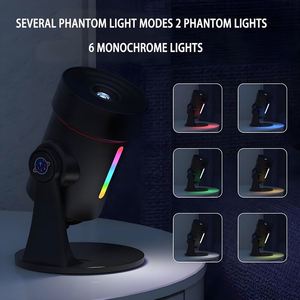 Square Mini <b>USB</b> Moon & Planet Projection <b>Lamp</b> with Replaceable LED Color-Changing Dimmable Night Light for Bedroom Wall Decor - Product Image 2