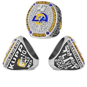 Cincin Juara Rugby Kustom Kelas Atas 3D Los Angeles RAMS 6 Set Cincin Kejuaraan - Product Image 3