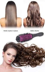 Rizadores de <span class=keywords><strong>pelo</strong></span> redondos de barril extraíble, herramientas de estilismo de cabello humano, rizador de <span class=keywords><strong>pelo</strong></span> sin corazón, cepillo de rodillo, venta al por mayor - Product Image 2