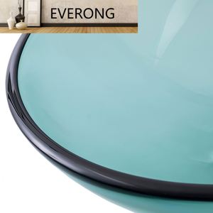 <span class=keywords><strong>Lavabo</strong></span> de vidrio de color <span class=keywords><strong>verde</strong></span> transparente EV1002 - Product Image 5