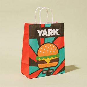 Bolsa de Papel para Comida para Llevar, de Lujo, Reciclada, con Diseño de Logotipo Personalizado, Bolsa de Regalo, Bolsa de Compras con Asa - Product Image 6