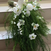 Fleurs artificielles décoratives pour mariage, tons verts, fausse verdure, feuillage de bambou, arrangements floraux de style forêt pour lieux de mariage