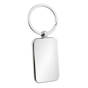 Porte-clés rectangulaire creux avec logo personnalisé, porte-monnaie tendance en laiton, alliage de zinc et fer - Product Image 2