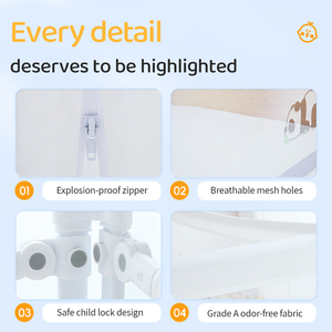 Barrière <span class=keywords><strong>de</strong></span> sécurité respirante pour <span class=keywords><strong>lit</strong></span> d'enfant UD Kids Play, barrière <span class=keywords><strong>de</strong></span> <span class=keywords><strong>lit</strong></span> pour tout-petits, barrière <span class=keywords><strong>de</strong></span> <span class=keywords><strong>lit</strong></span> pour enfants - Product Image 5