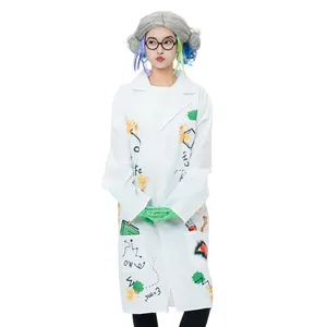 Chuyên Nghiệp Unisex Điên Nhà Khoa học Trang Phục Đồng Phục Loại Chà Bộ Cho Người Lớn Cho Halloween Bệnh Viện Đồng Phục