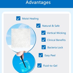 KONLIDA Hydrophilic Fiber Dressing Type C Breathable Self-Adhesive Wound Care - Product Image 4