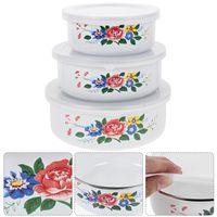 Tazón Esmaltado Senny con Logotipo Personalizado y Servidor de Ensalada, Juego de Tazones Esmaltados de 10-14 cm, Vajilla para Camping, Venta al Por Mayor Directa de Fábrica