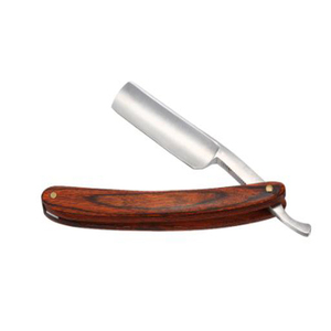 Maquinilla de afeitar recta plegable de acero inoxidable desechable para uso en salón cuchillo de afeitar recto plegable con borde de peluquero - Product Image 1